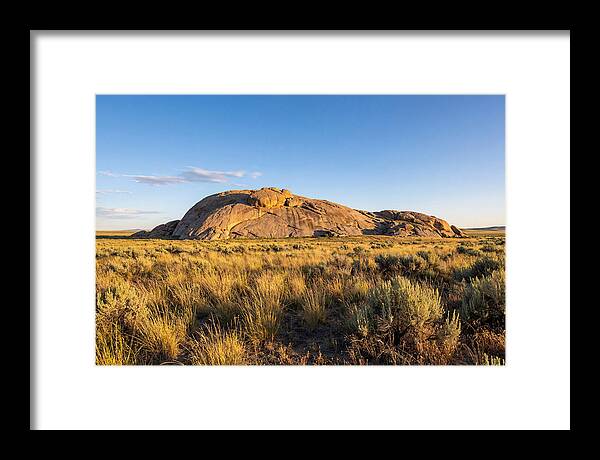 Independence Rock At Sunset
