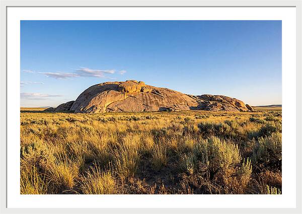 Independence Rock At Sunset