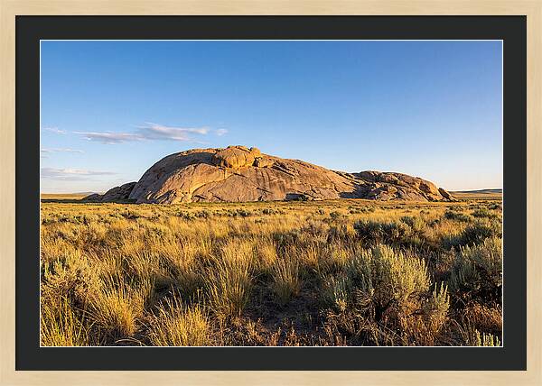 Independence Rock At Sunset