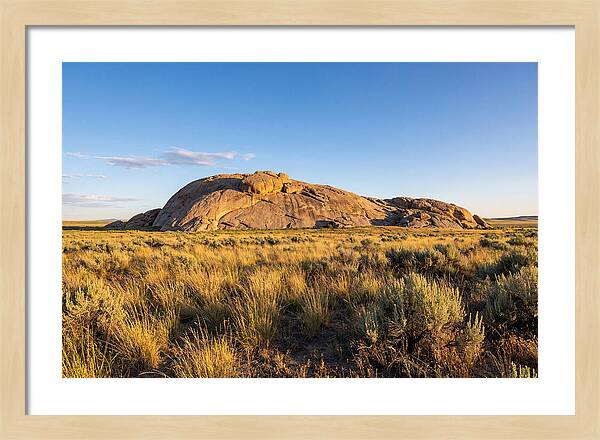Independence Rock At Sunset