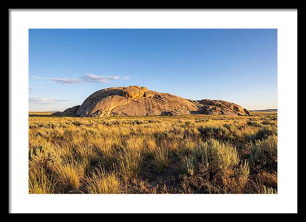 Independence Rock At Sunset