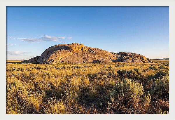 Independence Rock At Sunset