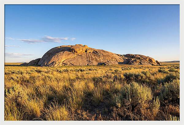 Independence Rock At Sunset