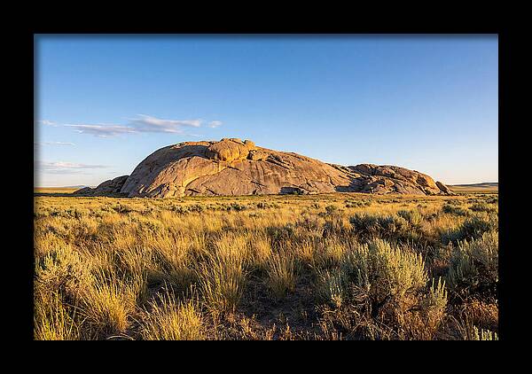 Independence Rock At Sunset