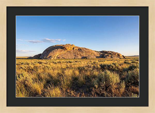 Independence Rock At Sunset
