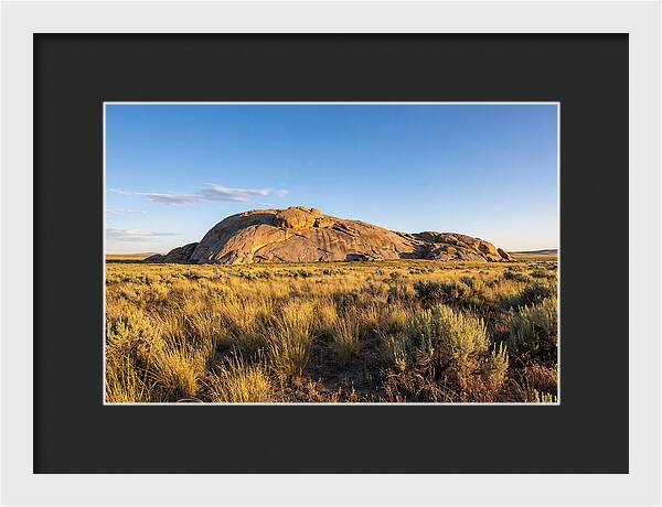 Independence Rock At Sunset