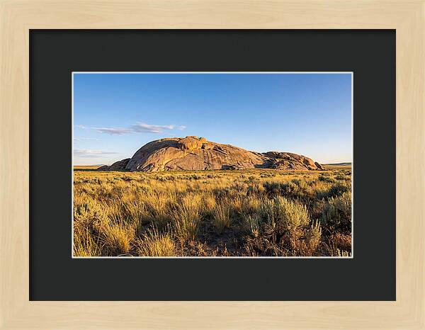 Independence Rock At Sunset