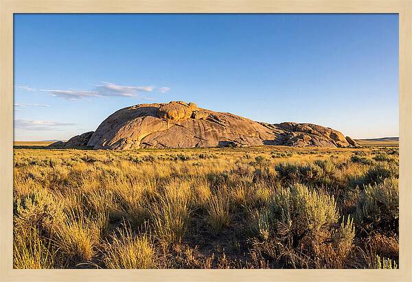 Independence Rock At Sunset