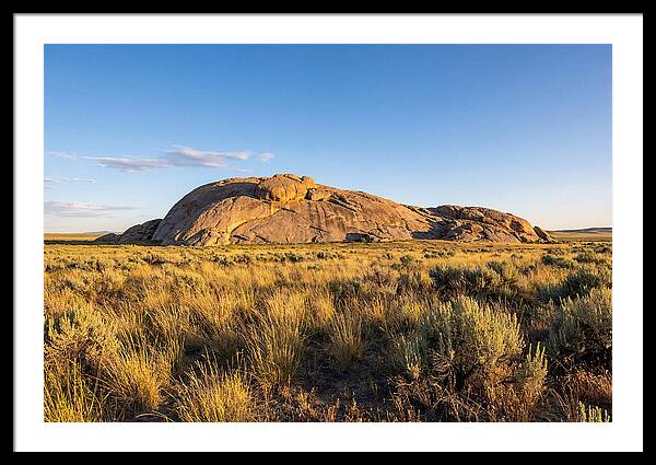 Independence Rock At Sunset