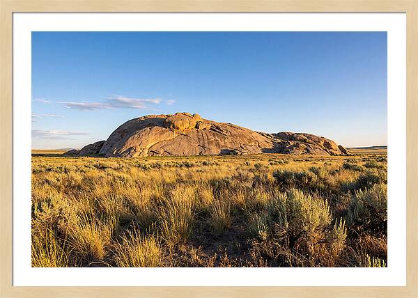 Independence Rock At Sunset