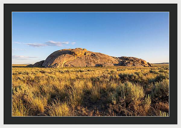 Independence Rock At Sunset