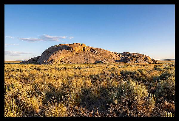 Independence Rock At Sunset