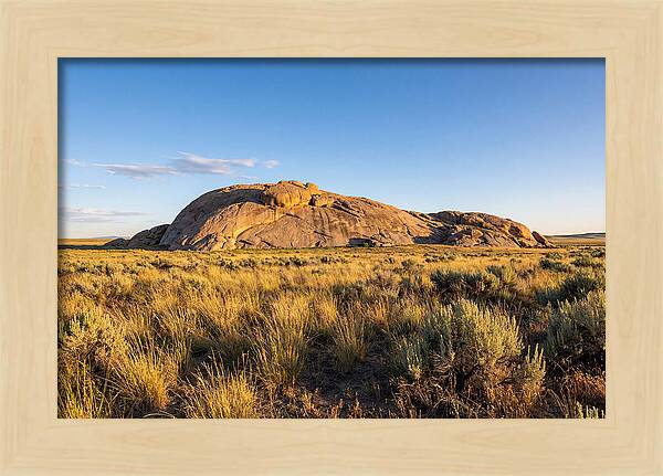 Independence Rock At Sunset