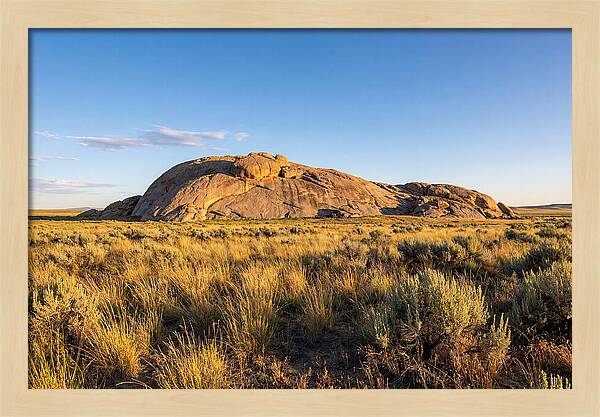 Independence Rock At Sunset