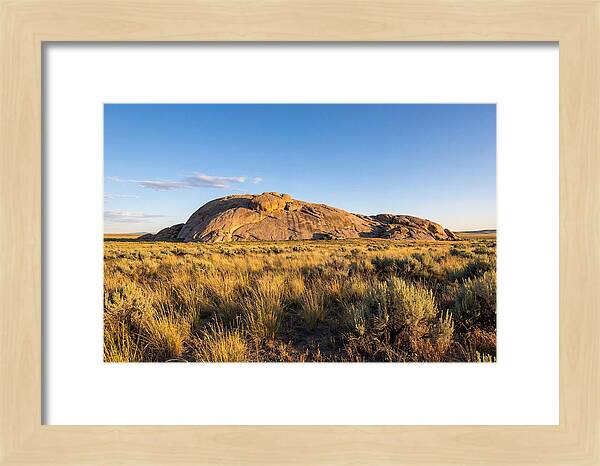 Independence Rock At Sunset