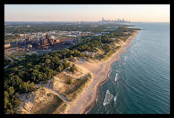 Indiana Dunes Coastline From Above