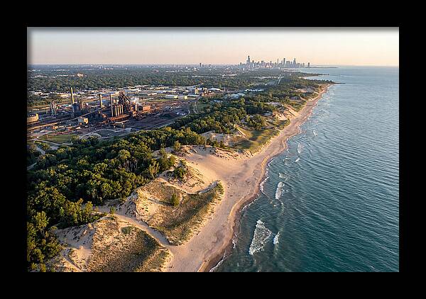 Indiana Dunes Coastline From Above