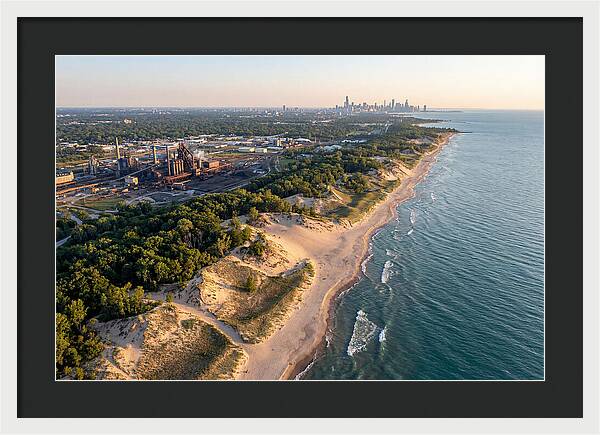 Indiana Dunes Coastline From Above