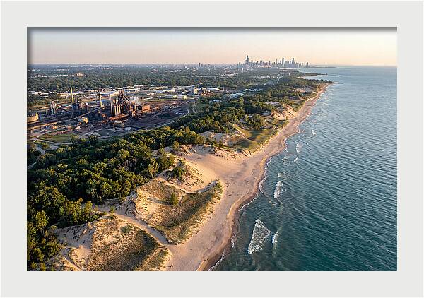 Indiana Dunes Coastline From Above