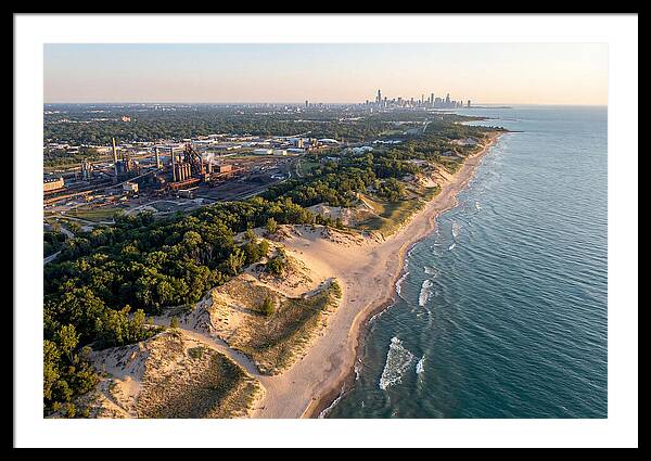 Indiana Dunes Coastline From Above