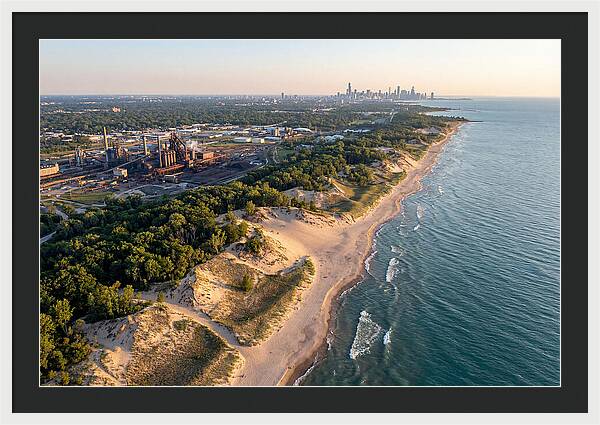 Indiana Dunes Coastline From Above