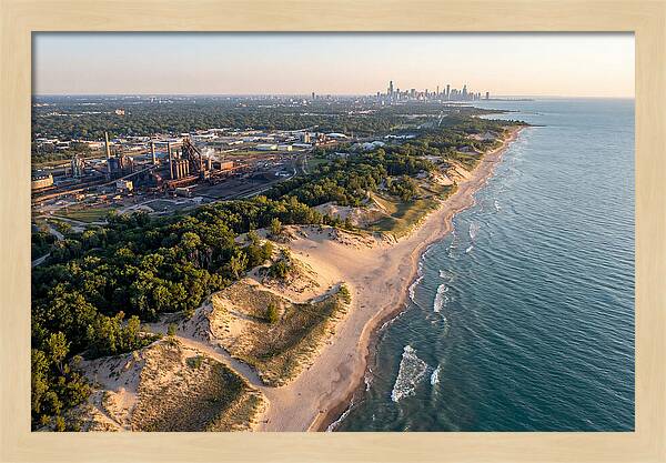 Indiana Dunes Coastline From Above