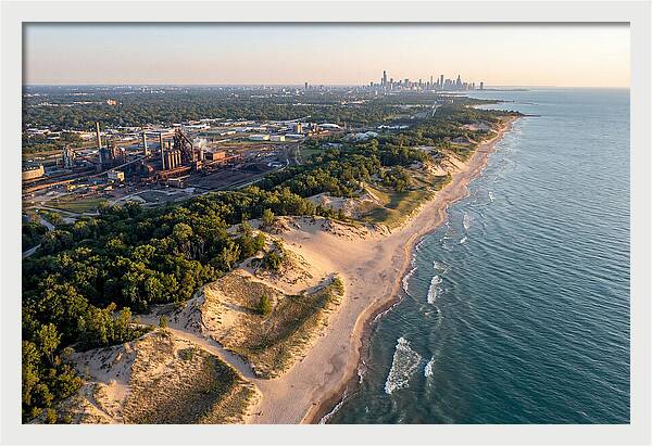 Indiana Dunes Coastline From Above