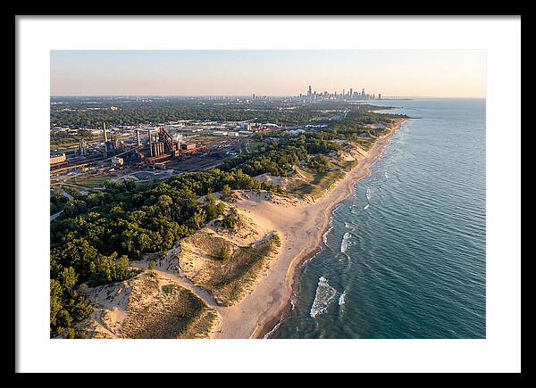 Indiana Dunes Coastline From Above