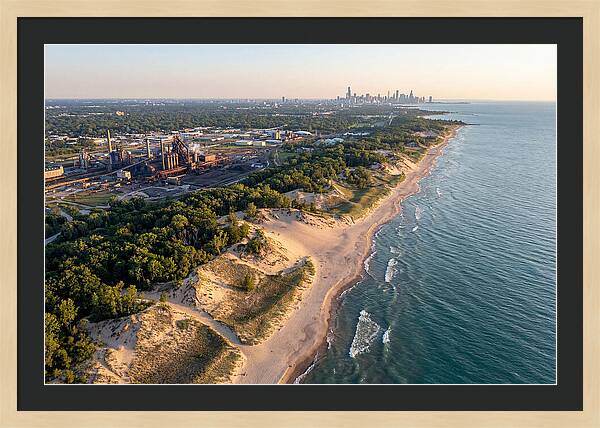 Indiana Dunes Coastline From Above