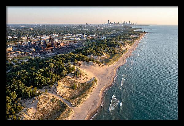 Indiana Dunes Coastline From Above