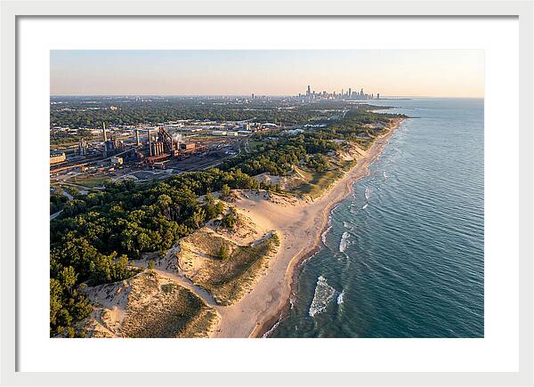 Indiana Dunes Coastline From Above