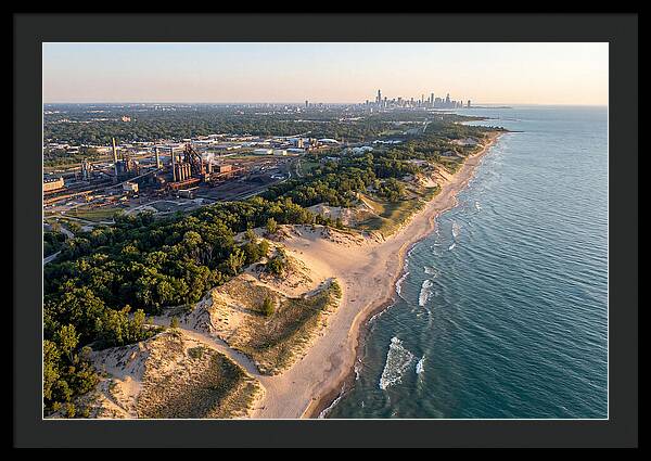 Indiana Dunes Coastline From Above