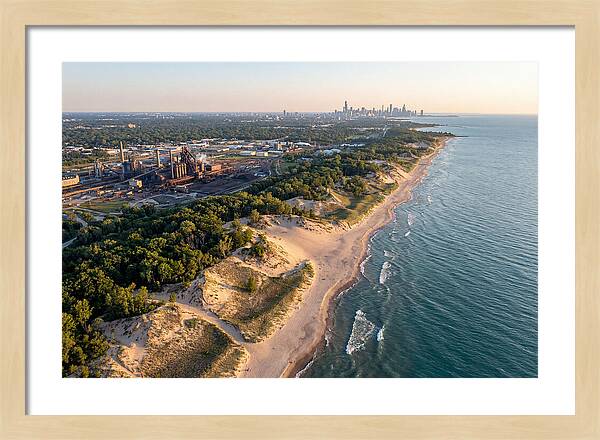 Indiana Dunes Coastline From Above