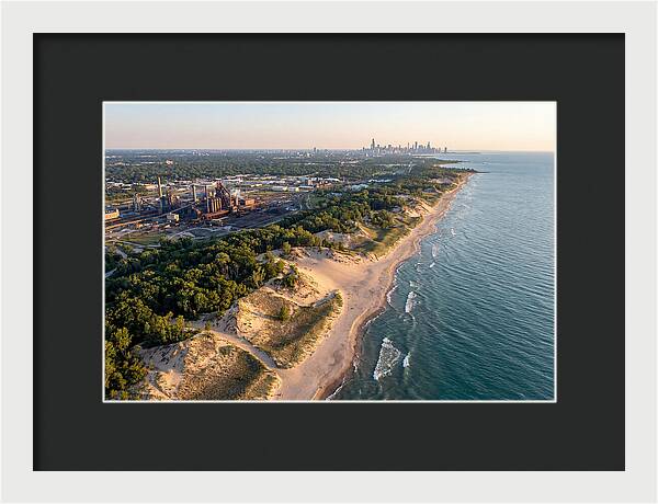 Indiana Dunes Coastline From Above