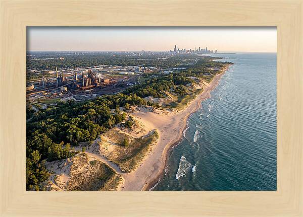 Indiana Dunes Coastline From Above