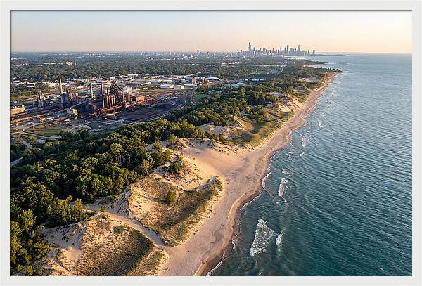 Indiana Dunes Coastline From Above