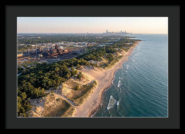 Indiana Dunes Coastline From Above