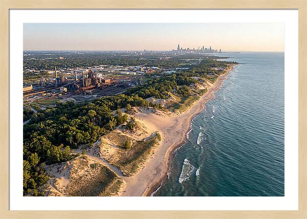 Indiana Dunes Coastline From Above