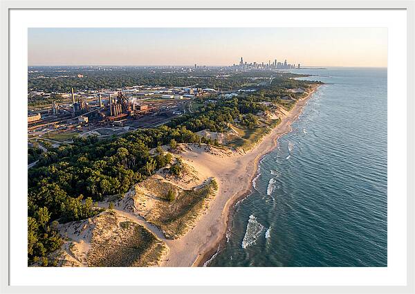Indiana Dunes Coastline From Above