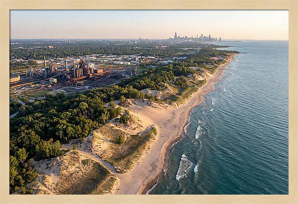 Indiana Dunes Coastline From Above