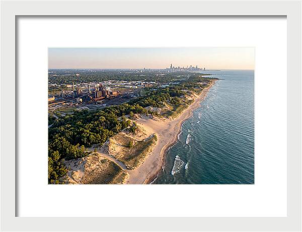 Indiana Dunes Coastline From Above