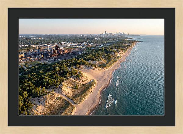Indiana Dunes Coastline From Above
