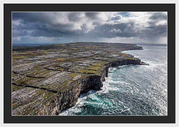 Inis Mor Cliffs And Fields