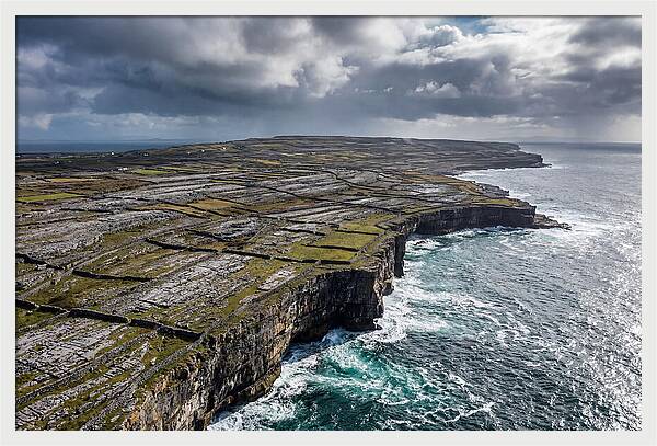 Inis Mor Cliffs And Fields