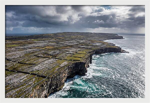 Inis Mor Cliffs And Fields
