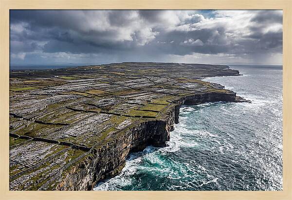 Inis Mor Cliffs And Fields