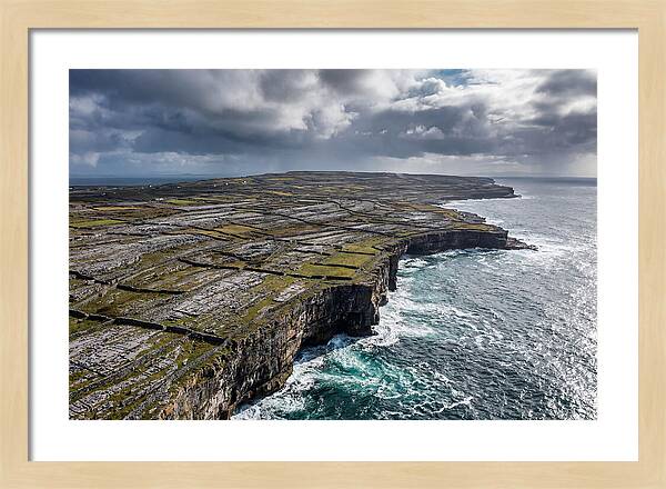 Inis Mor Cliffs And Fields
