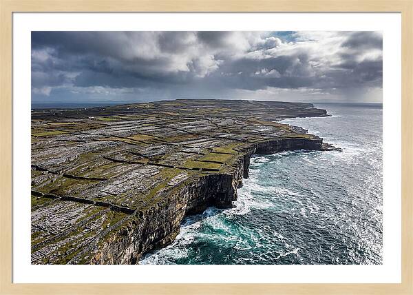 Inis Mor Cliffs And Fields