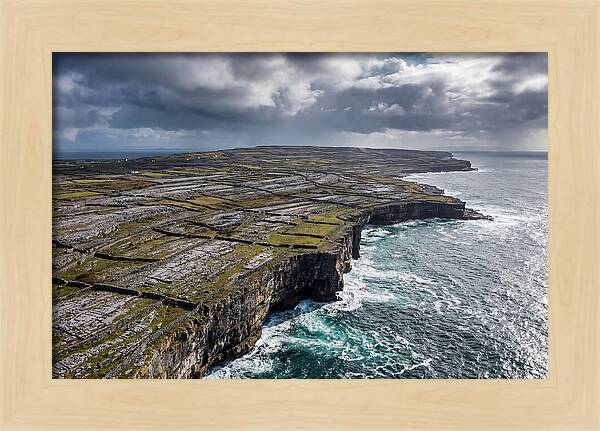 Inis Mor Cliffs And Fields
