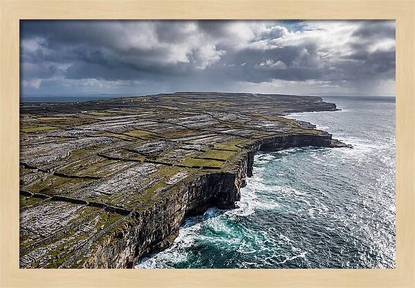 Inis Mor Cliffs And Fields